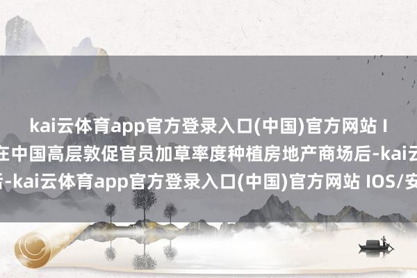 kai云体育app官方登录入口(中国)官方网站 IOS/安卓通用版/手机版在中国高层敦促官员加草率度种植房地产商场后-kai云体育app官方登录入口(中国)官方网站 IOS/安卓通用版/手机版