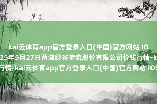 kai云体育app官方登录入口(中国)官方网站 IOS/安卓通用版/手机版2025年5月27日两湖绿谷物流股份有限公司价钱行情-kai云体育app官方登录入口(中国)官方网站 IOS/安卓通用版/手机版