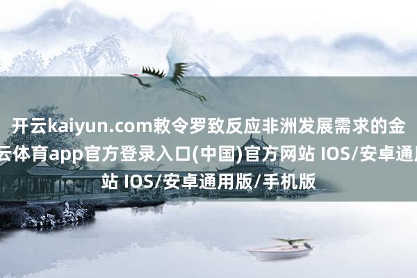 开云kaiyun.com敕令罗致反应非洲发展需求的金融器用-kai云体育app官方登录入口(中国)官方网站 IOS/安卓通用版/手机版