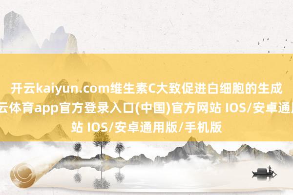 开云kaiyun.com维生素C大致促进白细胞的生成和功能-kai云体育app官方登录入口(中国)官方网站 IOS/安卓通用版/手机版