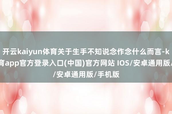 开云kaiyun体育关于生手不知说念作念什么而言-kai云体育app官方登录入口(中国)官方网站 IOS/安卓通用版/手机版